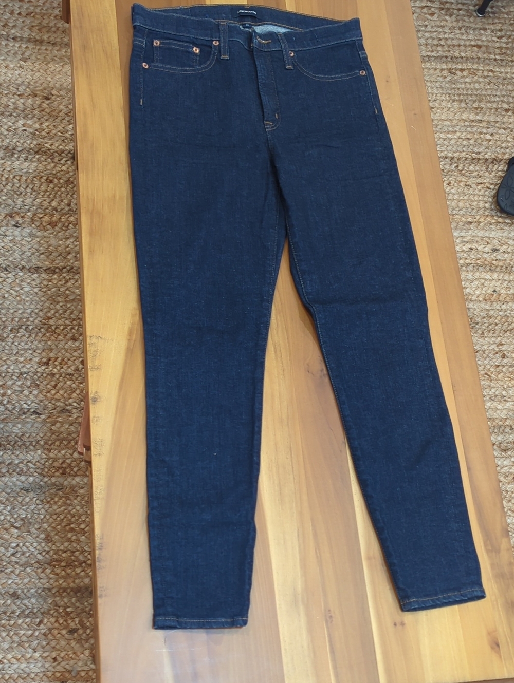 J.Crew Dark 9 In High Rise Toothpick Jeans Size 29